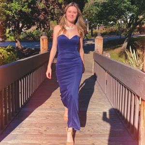 Navy Blue Prom Dress Size Small
